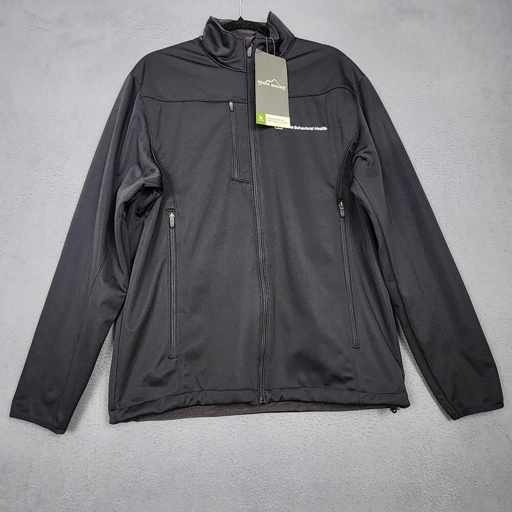 Eddie Bauer Jacket Mens Large Weather Resist Soft Shell Duke Behavioral Health